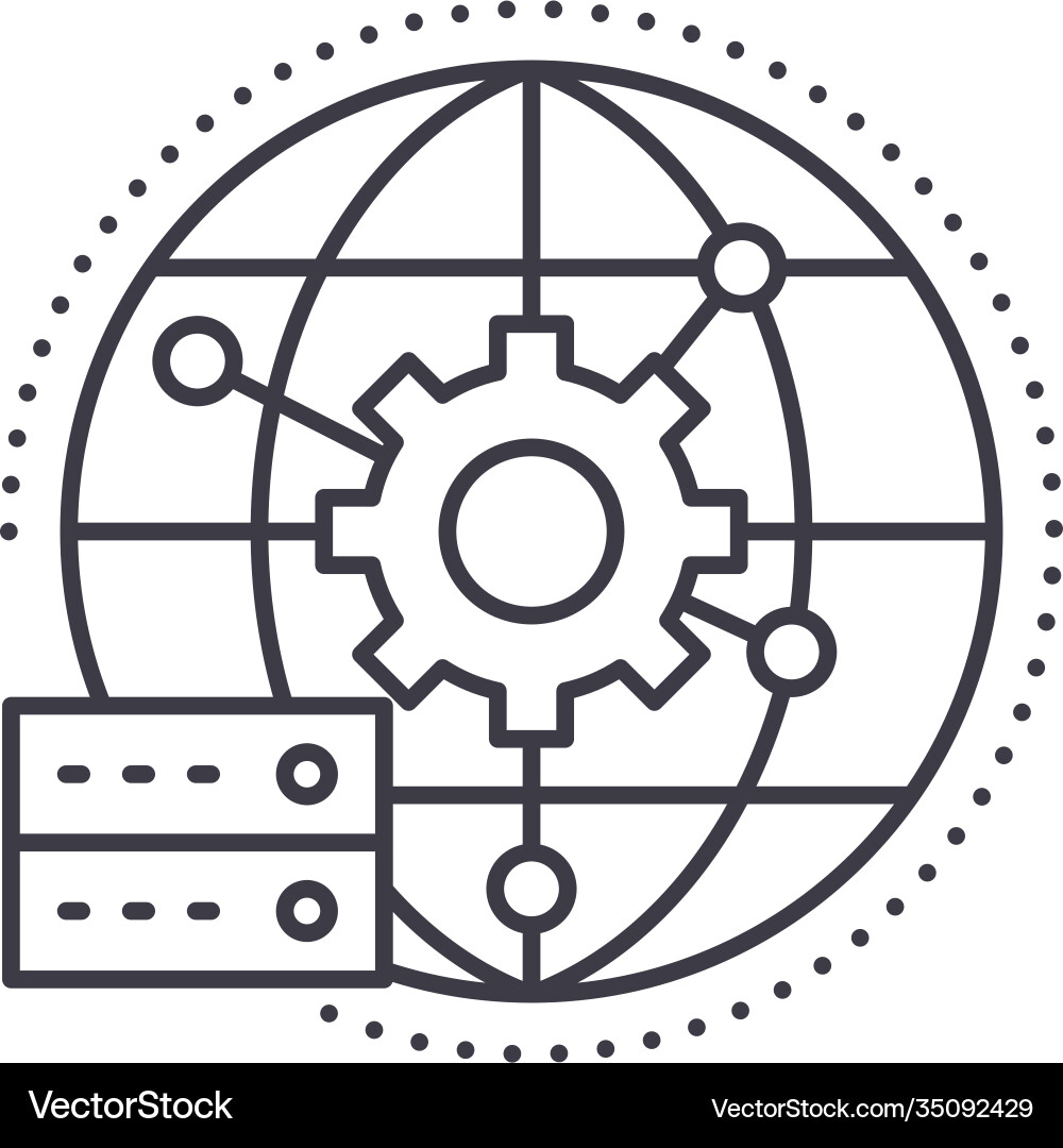 Global Network Connection Icon vector image