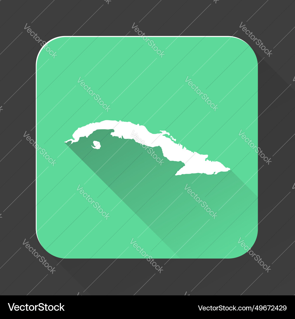 Highly detailed cuba map with borders isolated Highly detailed cuba map with borders isolated vector image