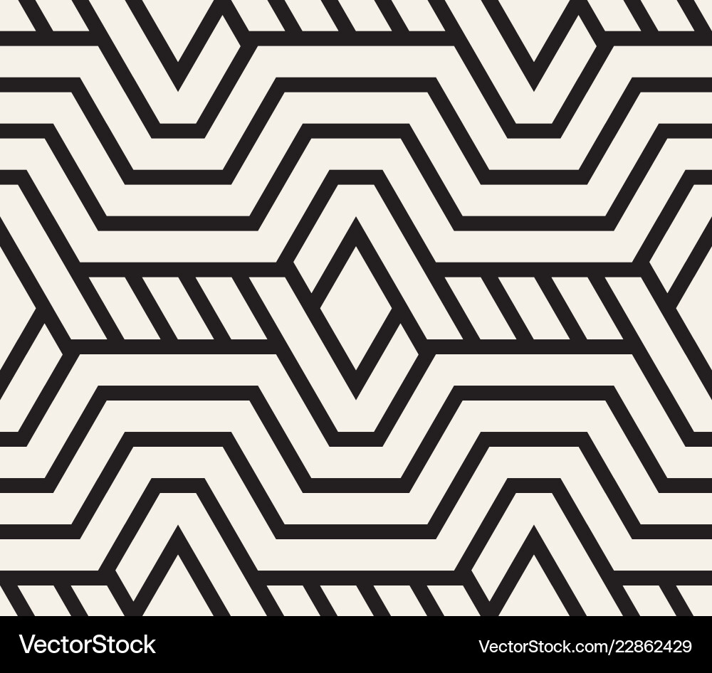 Modern Geometric Pattern - Hexagon & Stripe vector image