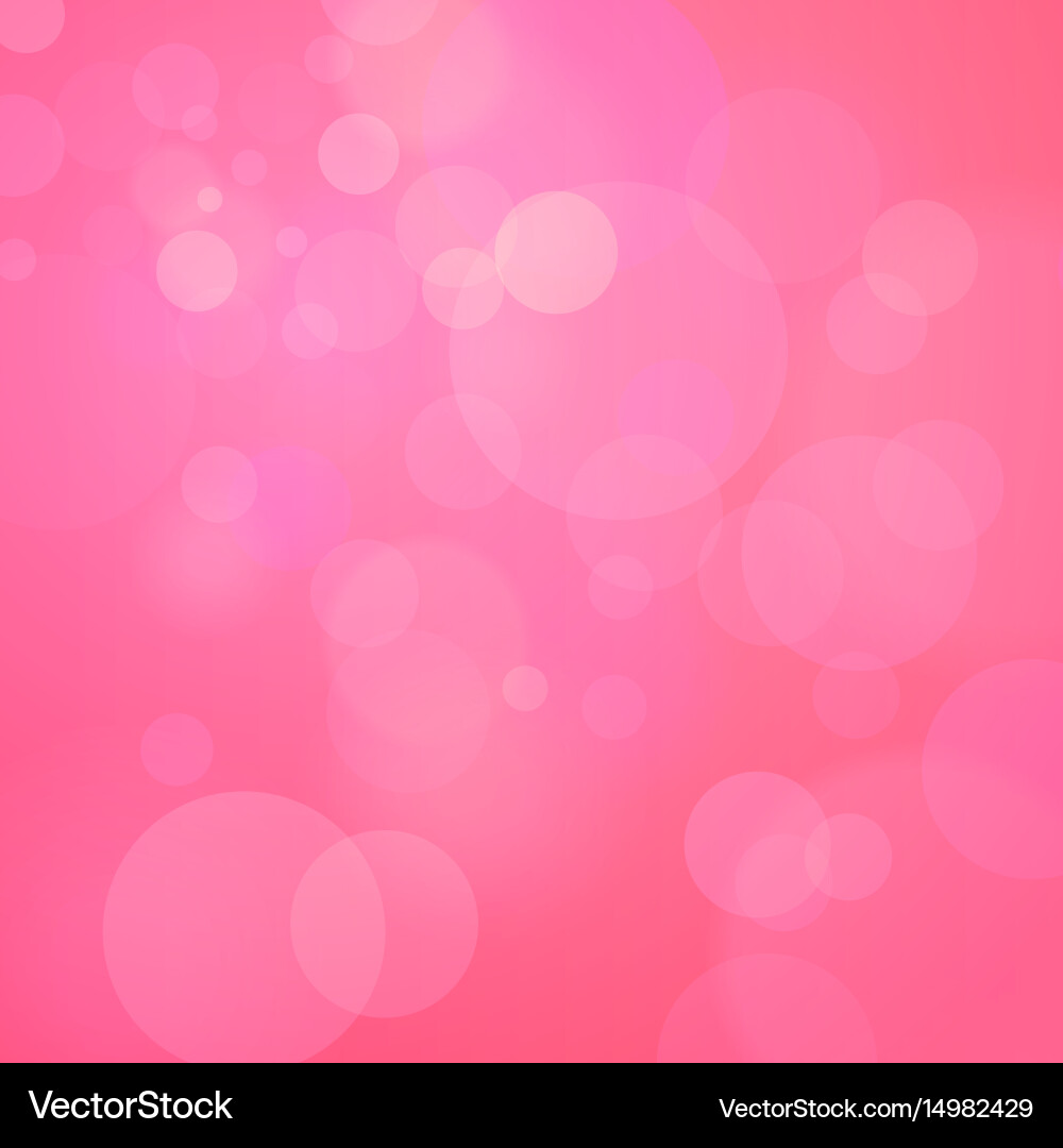 Pink background with bokeh Vector Image