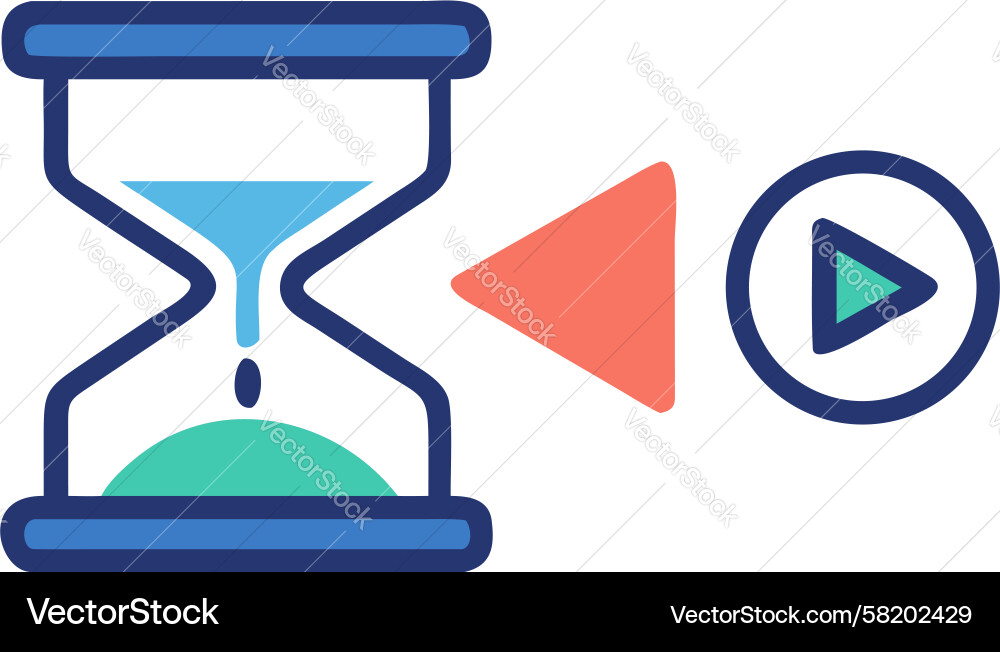 Play Session Timer Icon Vector Image
