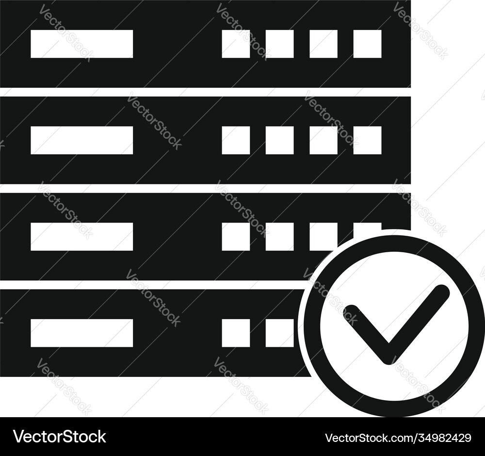 Protected server icon simple style Protected server icon simple style vector image