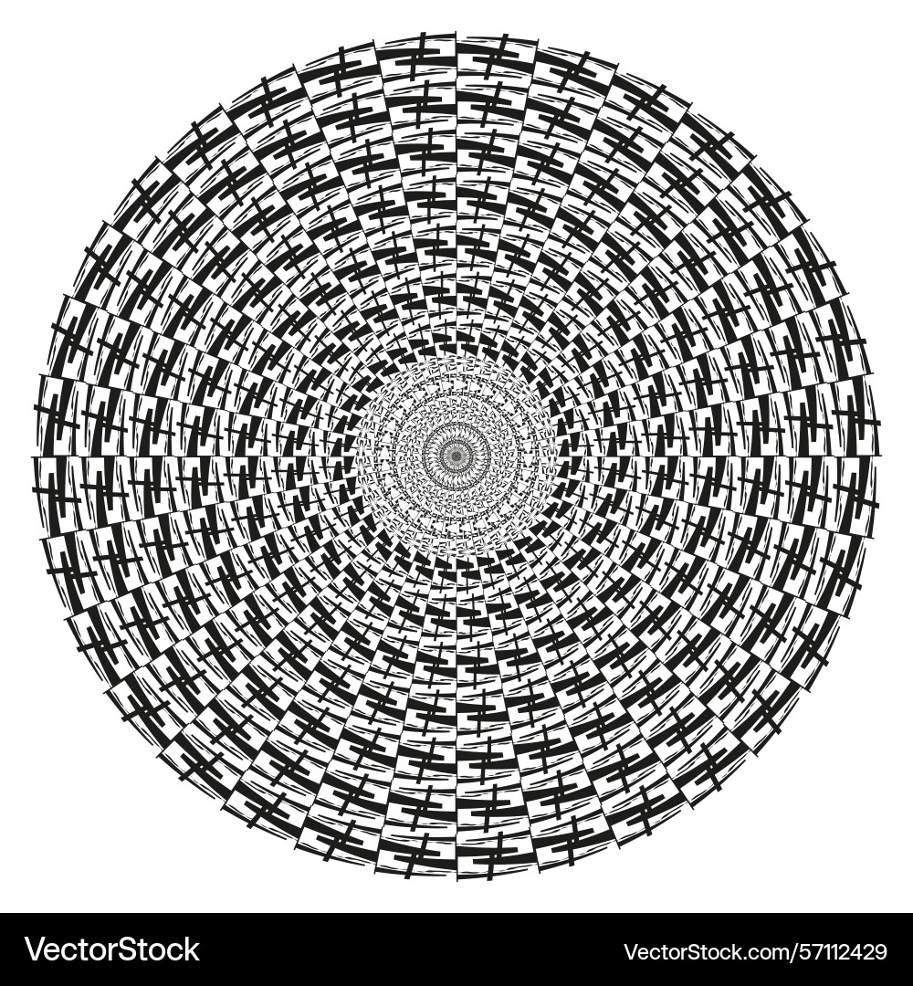 Radial spiral pattern concentric circle design Radial spiral pattern concentric circle design Vector Image