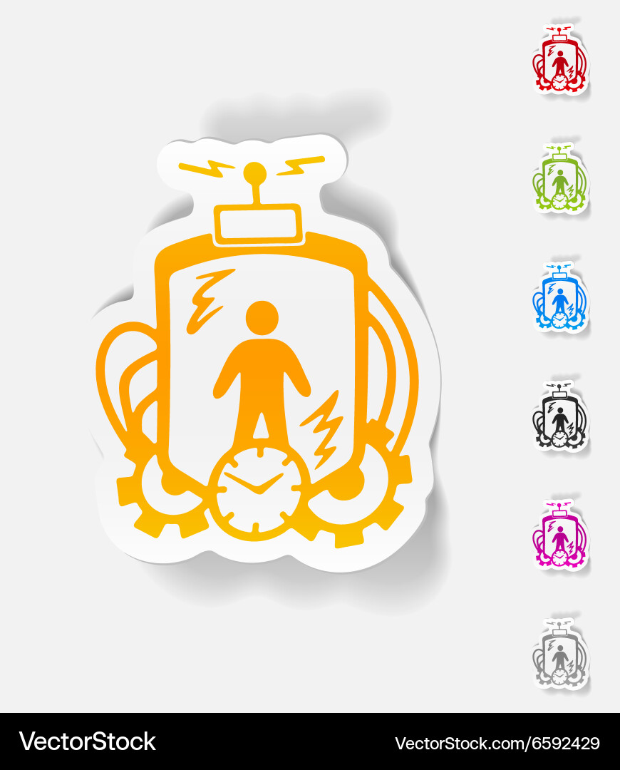 Realistic design element time machine Vector Image