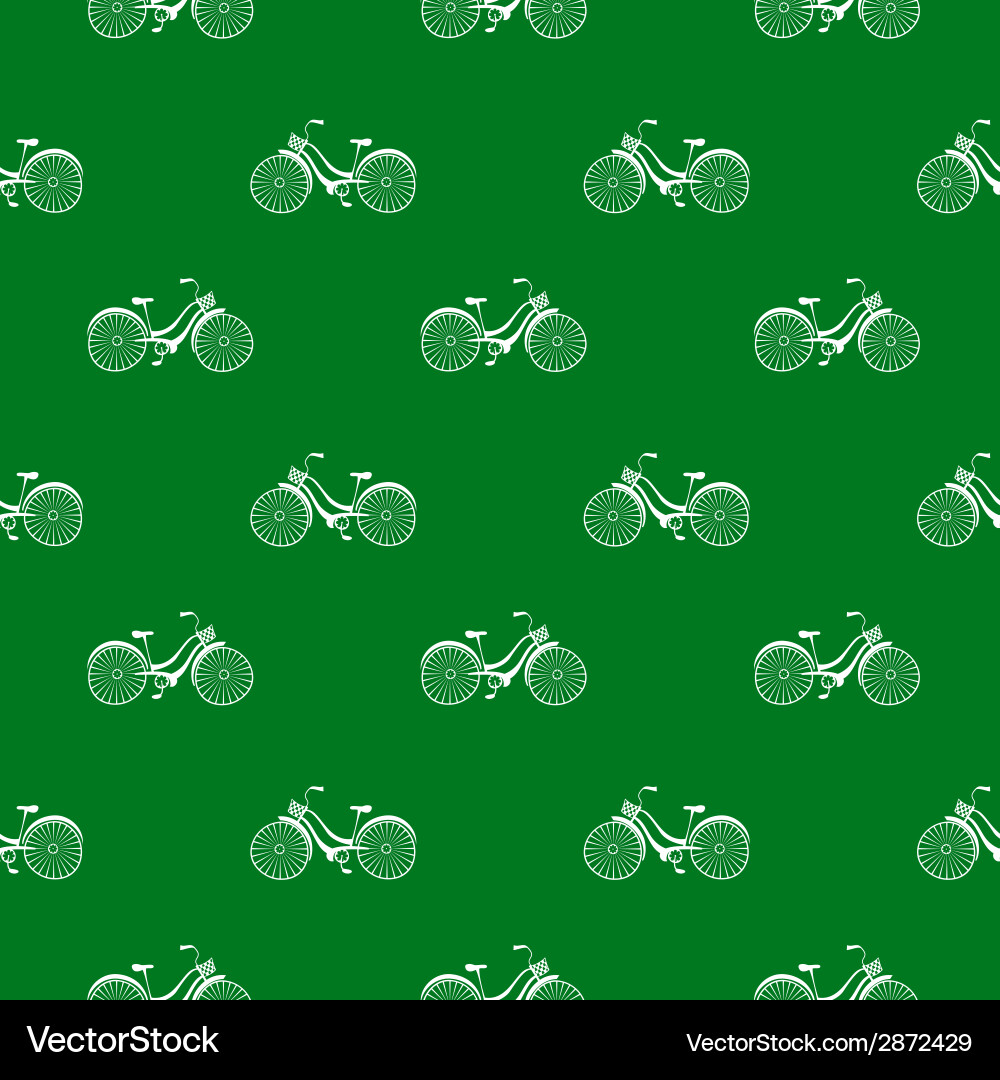 Seamless pattern with repeated images of bicycle Vector Image