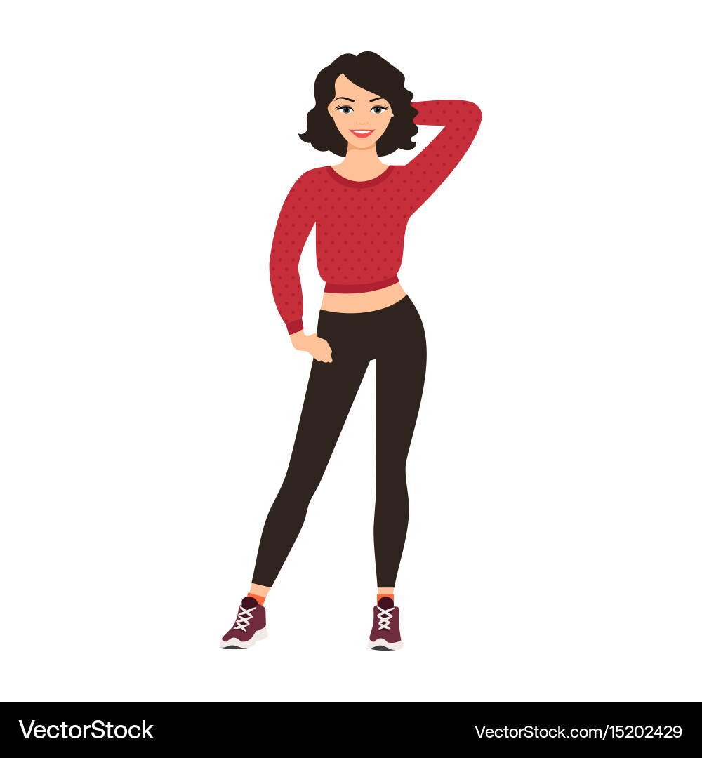 Sexy girl isolated vector image