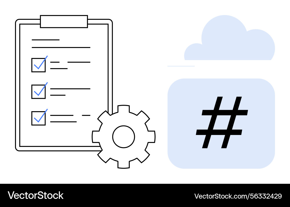 Task Management & Workflow Checklist Vector Image