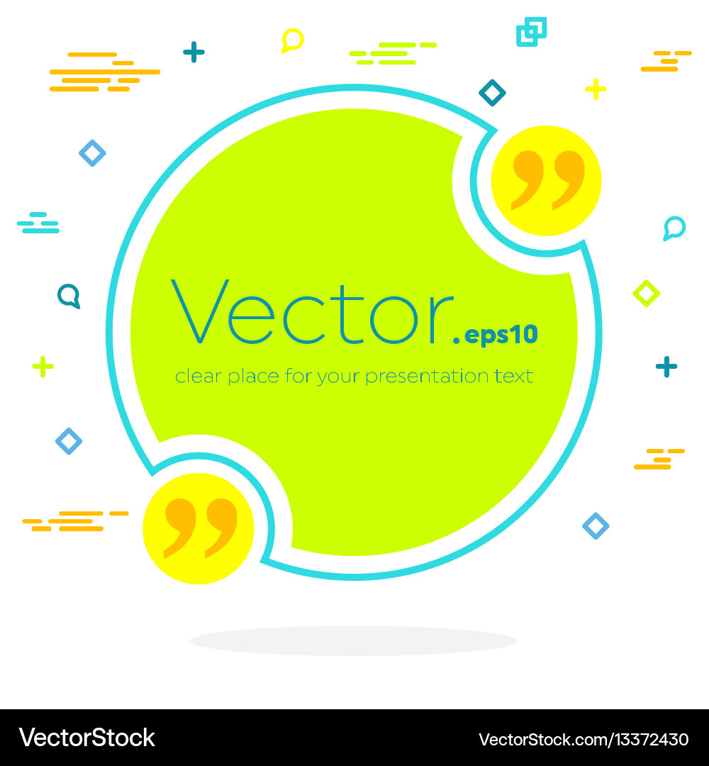 Abstract concept empty speech square quote Vector Image