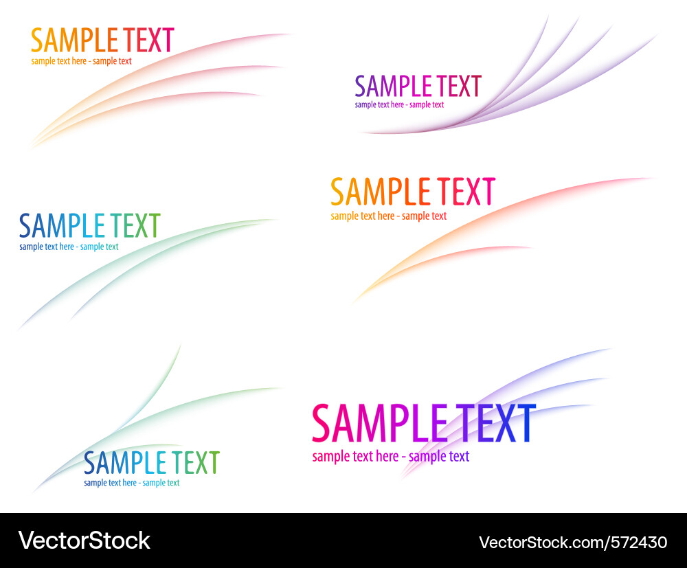 Abstract Swirls - Gradient Set vector image