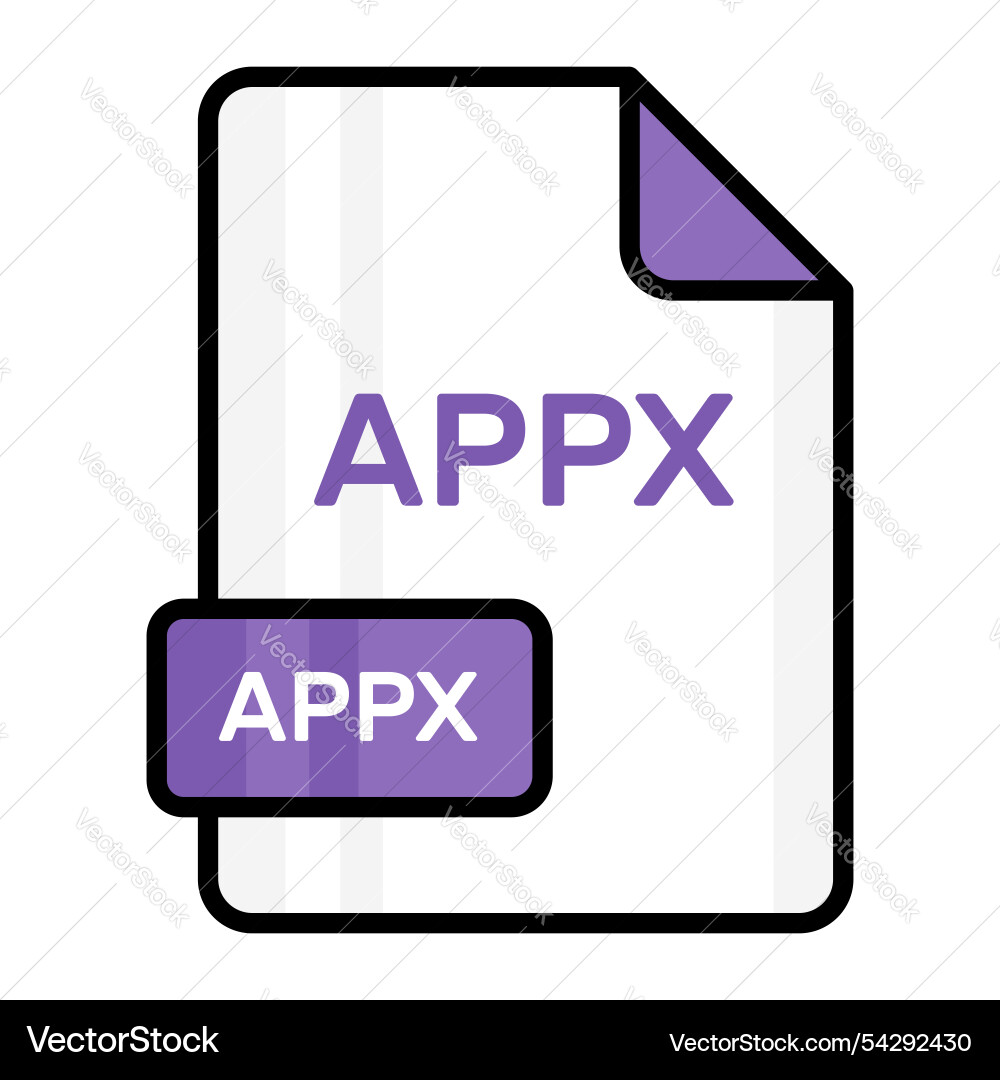 An amazing icon of appx file editable design vector image