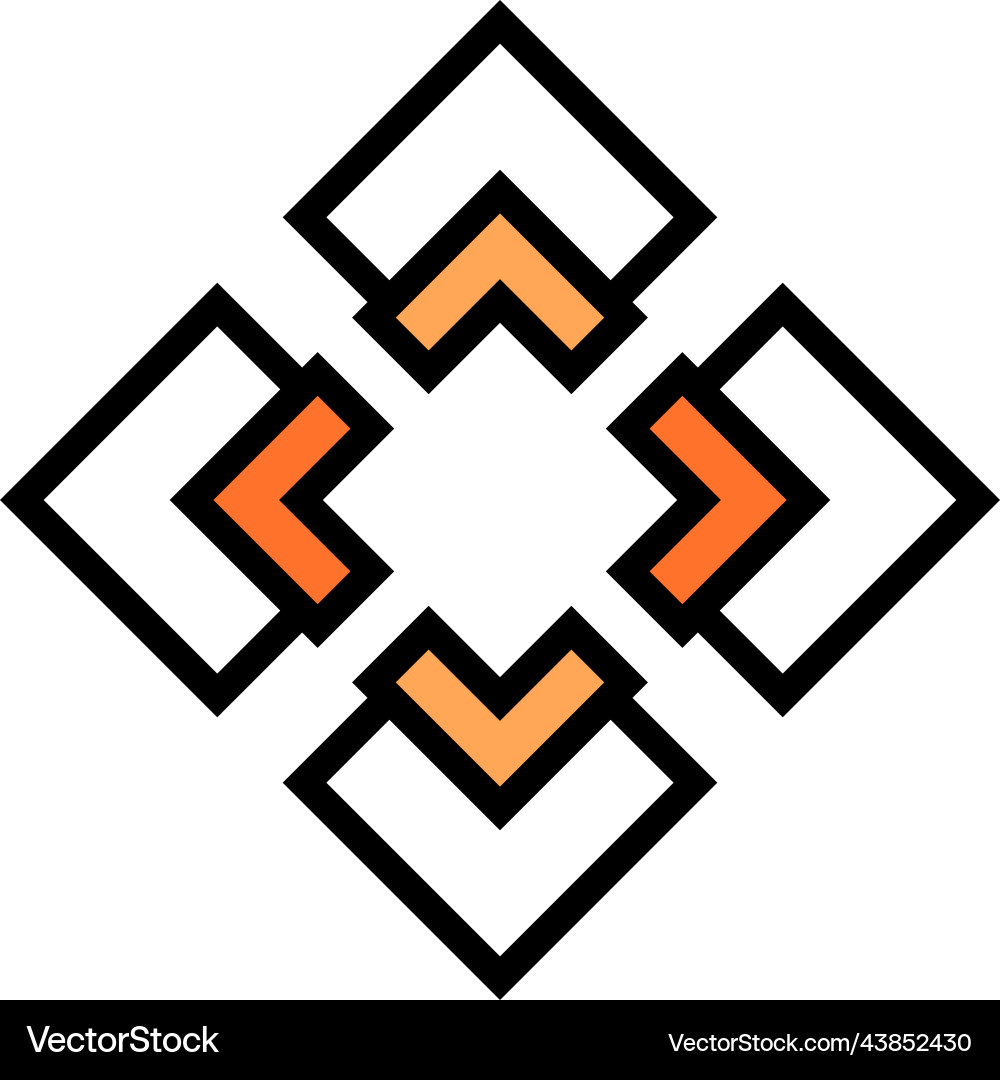 App ui arrow color icon Vector Image