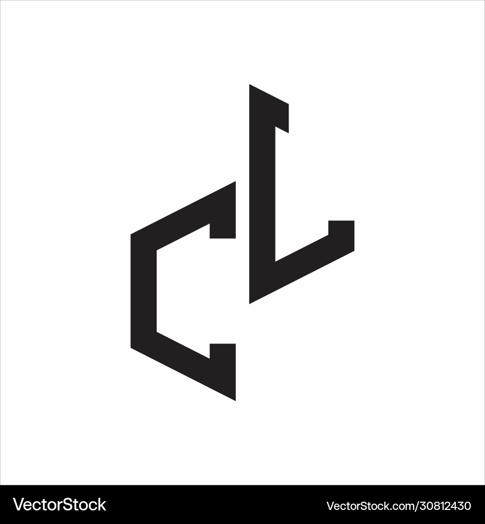 Cl initial letters logo monogram with up to down Cl initial letters logo monogram with up to down Vector Image