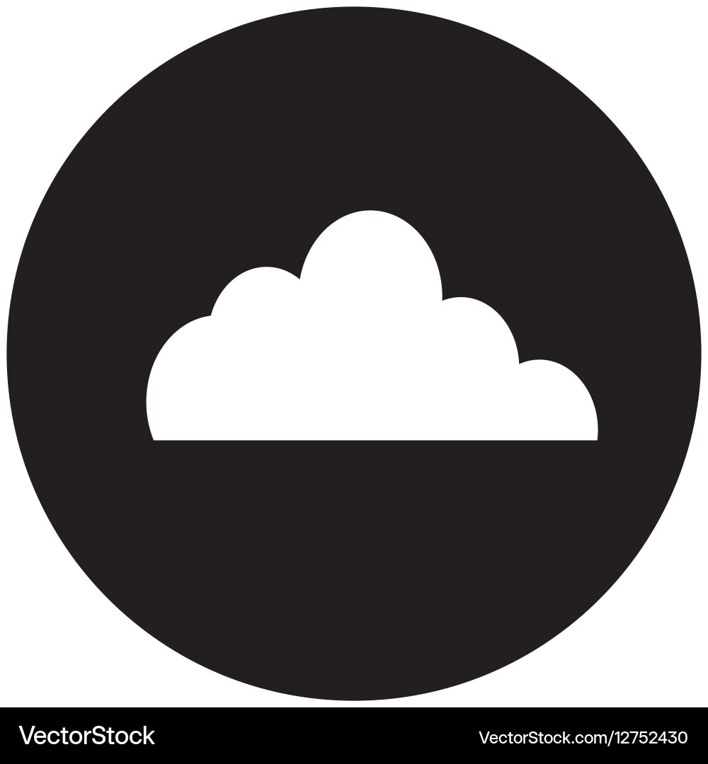 Cloud storage button thumbnail icon image vector image