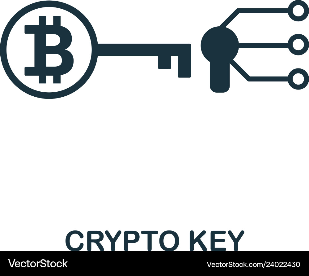 Crypto key icon creative element design from Crypto key icon creative element design from vector image