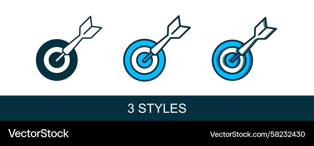 Dartboard and Arrow Icon Vector Image
