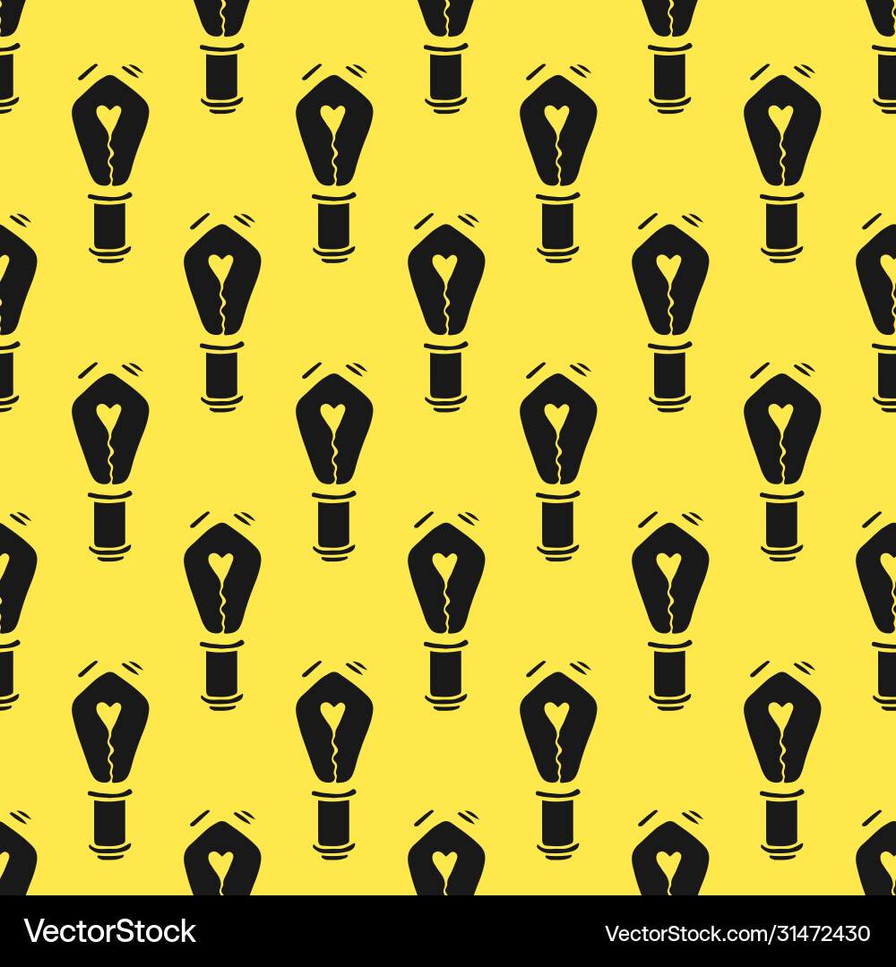 Doodle lamp idea seamless pattern-02 Doodle lamp idea seamless pattern-02 vector image
