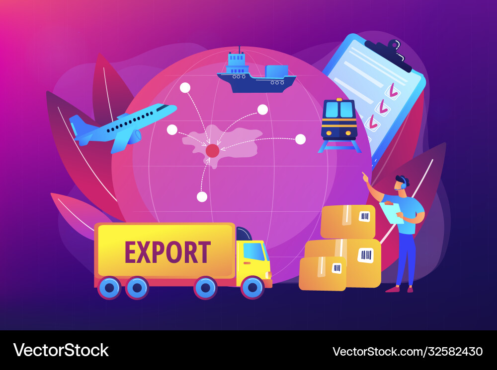Export control concept Vector Image