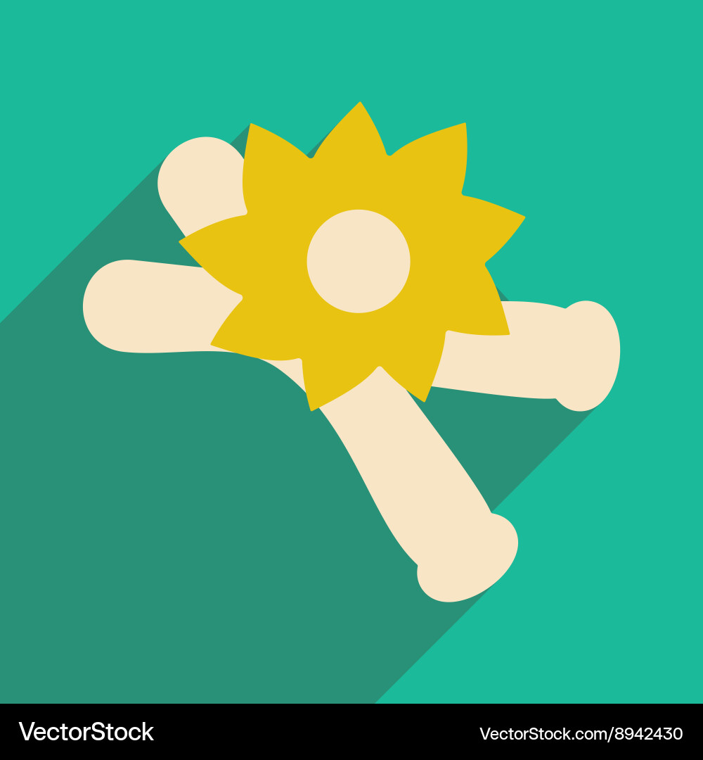 Flat with shadow icon and mobile application Vector Image