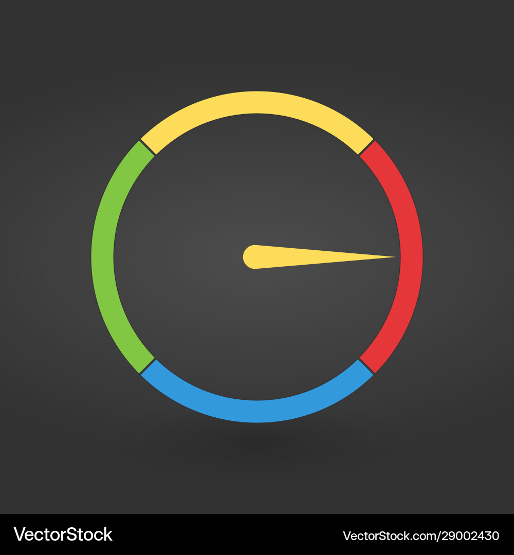 Gauge circle four color parts Vector Image