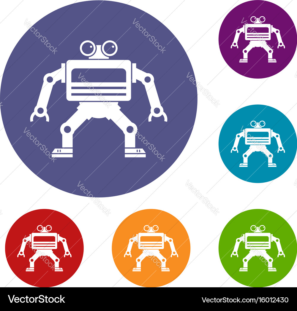 Machine icons set Vector Image