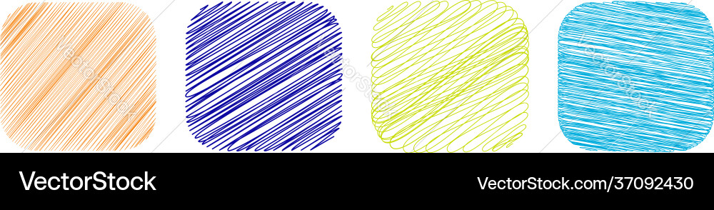 Rounded square with sketchy scribble doodle Rounded square with sketchy scribble doodle vector image