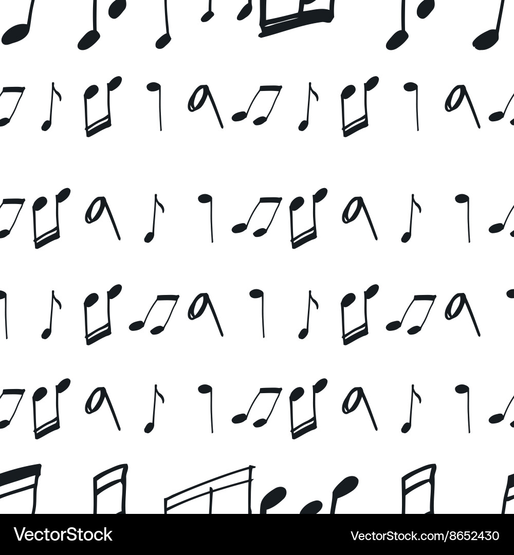 Seamless pattern with music notes vector image