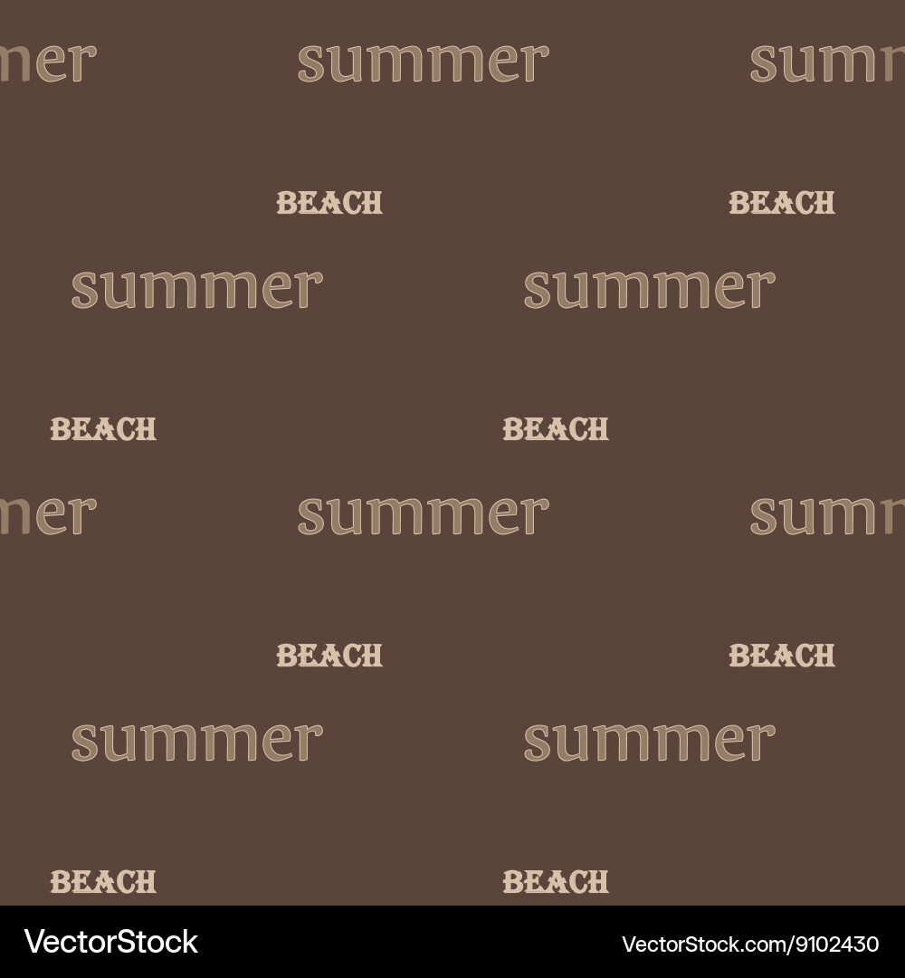 Summer text seamless pattern vector image