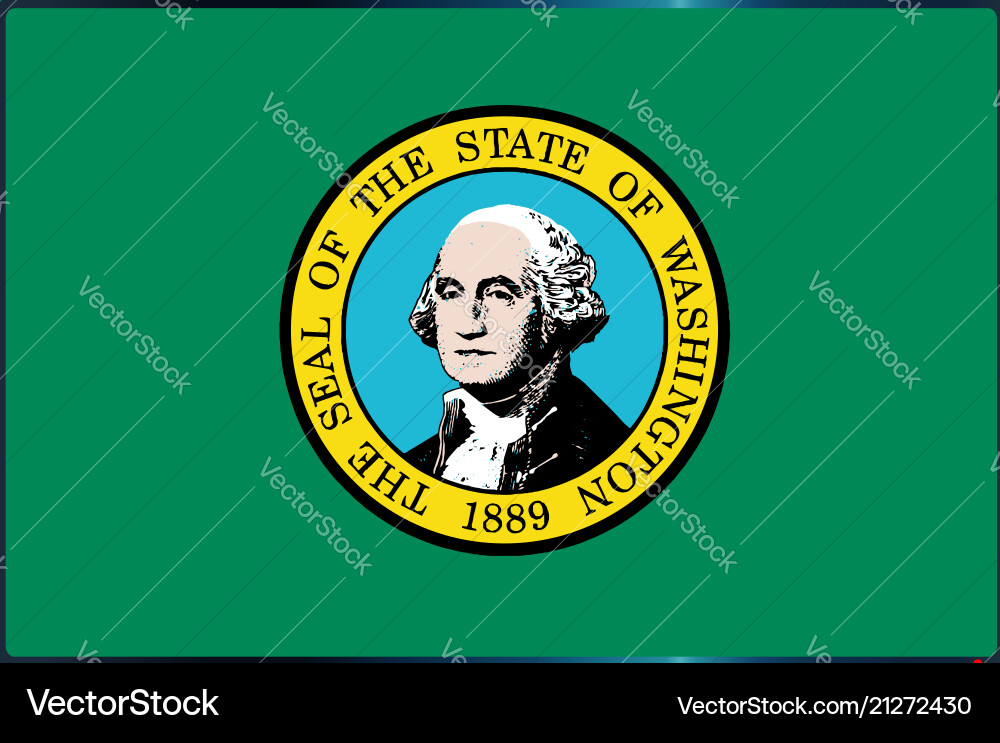 Washington flag tv Vector Image
