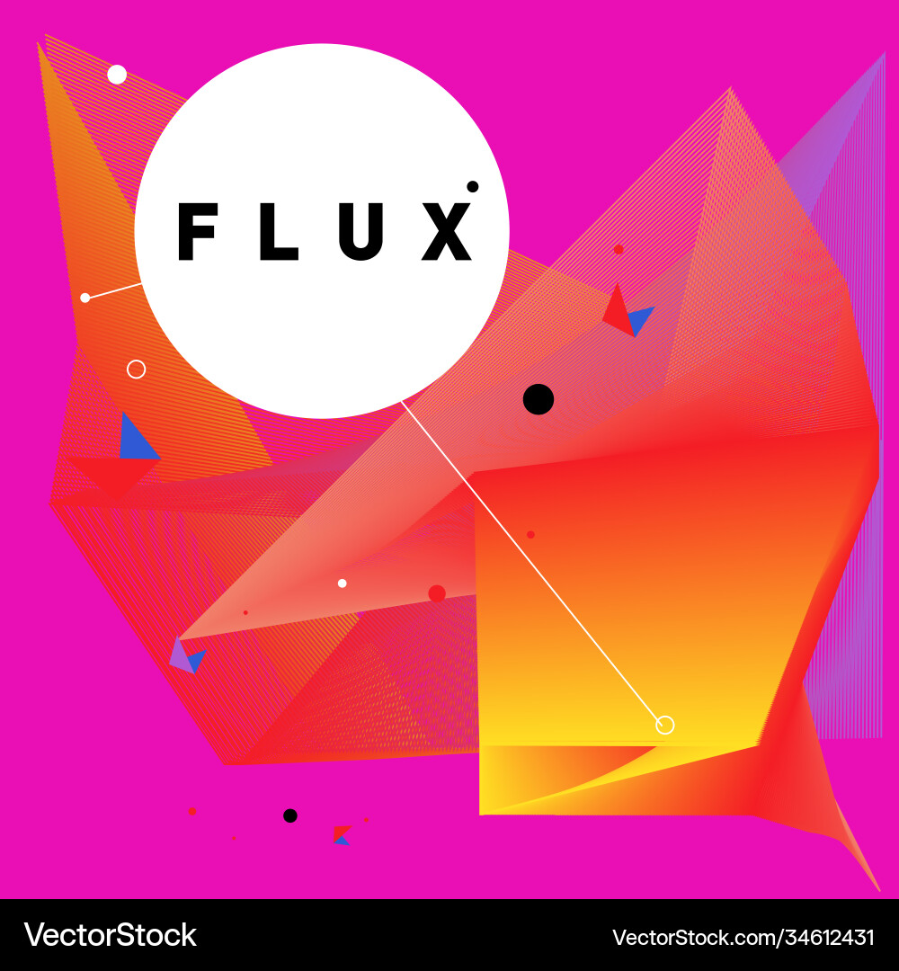 3d colorful wave background dynamic flux effect vector image