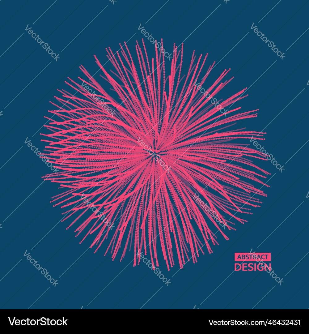 Abstract sphere array with dynamic particles Abstract sphere array with dynamic particles Vector Image