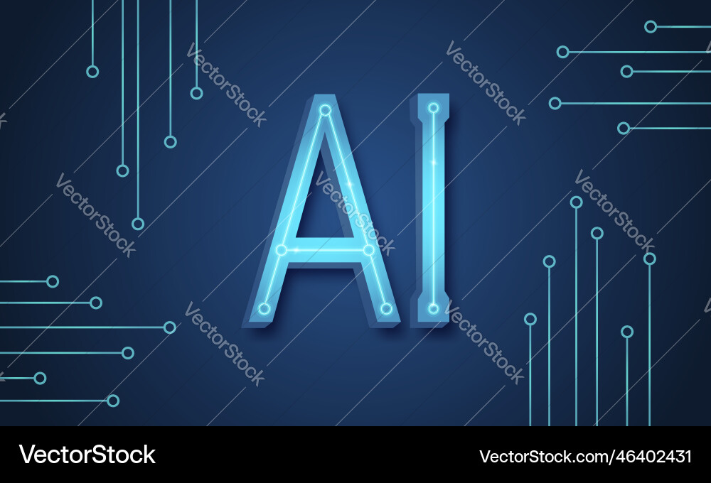 Background with artificial intelligence Background with artificial intelligence vector image