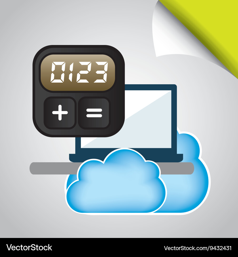 Cloud computing design vector image