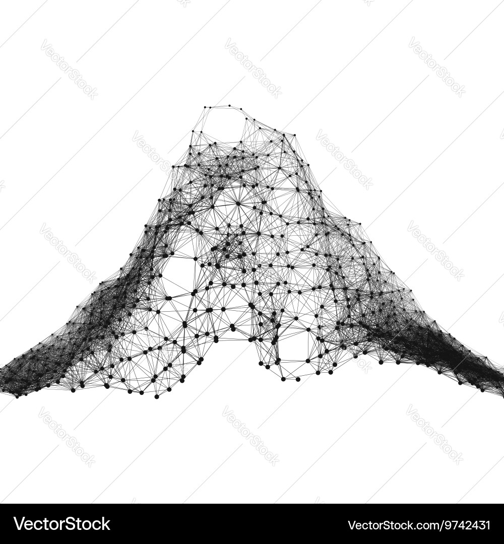 Cobweb Mountain Network vector image
