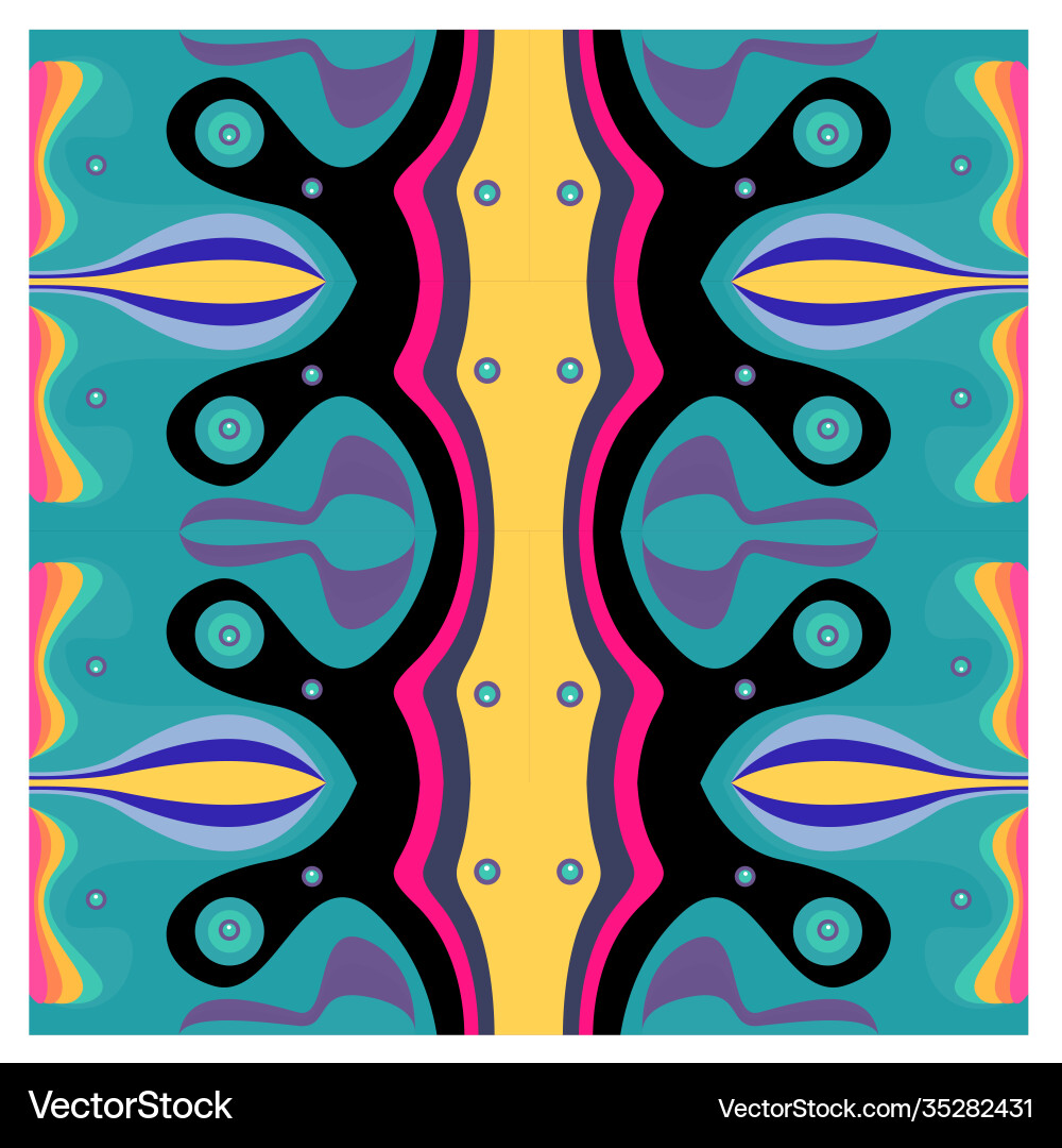 Colorful geometric and curve background pattern Vector Image
