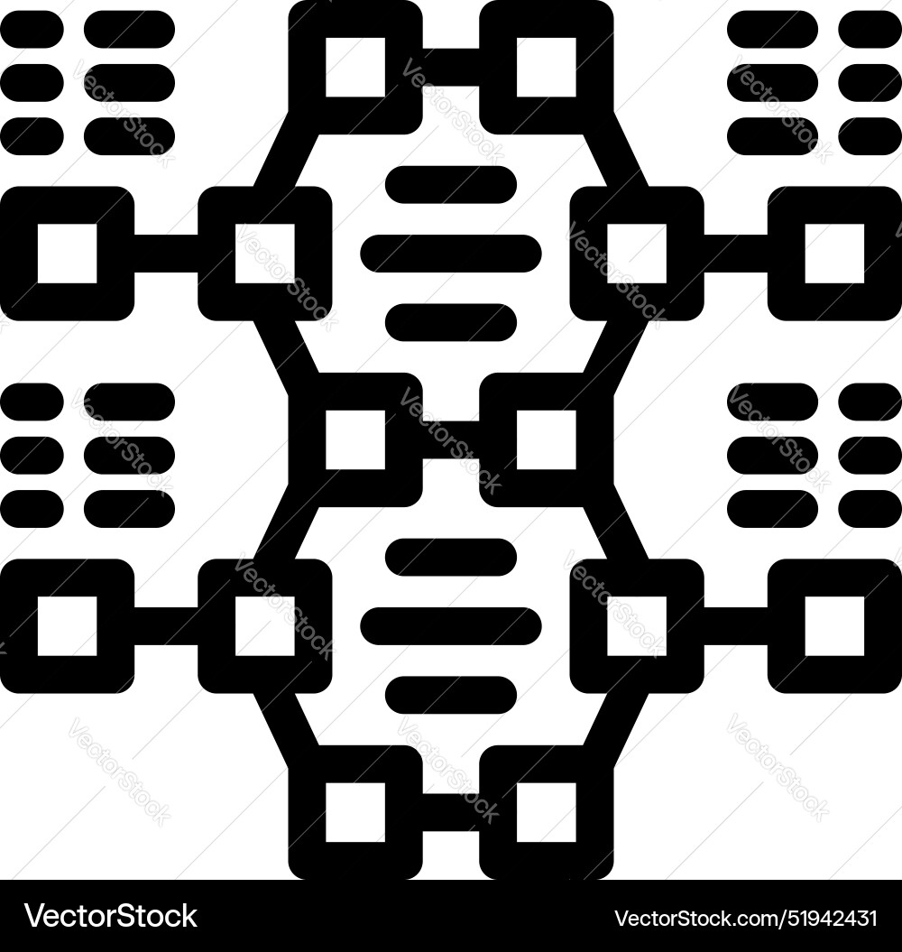 Complex network system connecting servers Complex network system connecting servers vector image