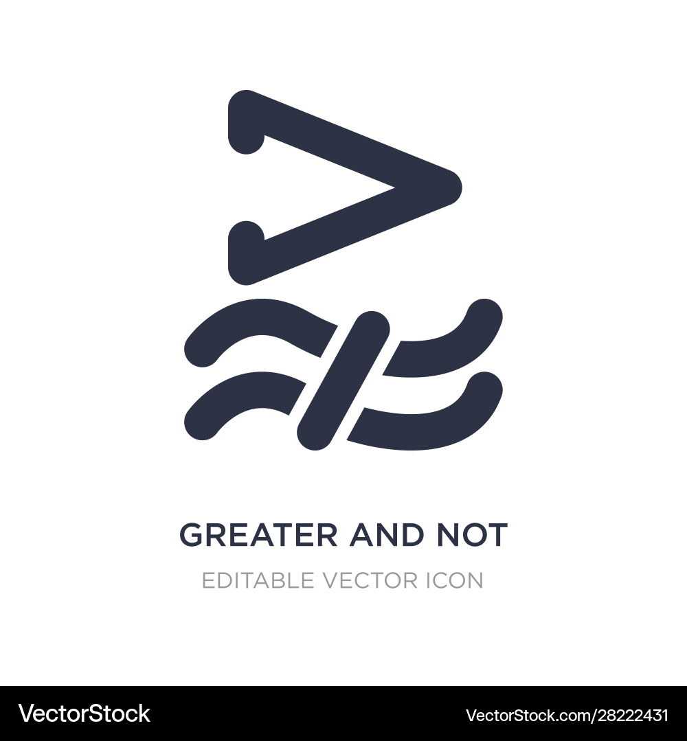 Greater and not approximately equal to icon Greater and not approximately equal to icon Vector Image