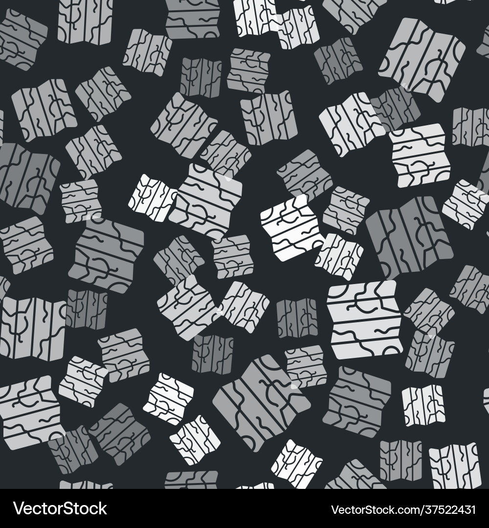 Grey folded map icon isolated seamless pattern Vector Image