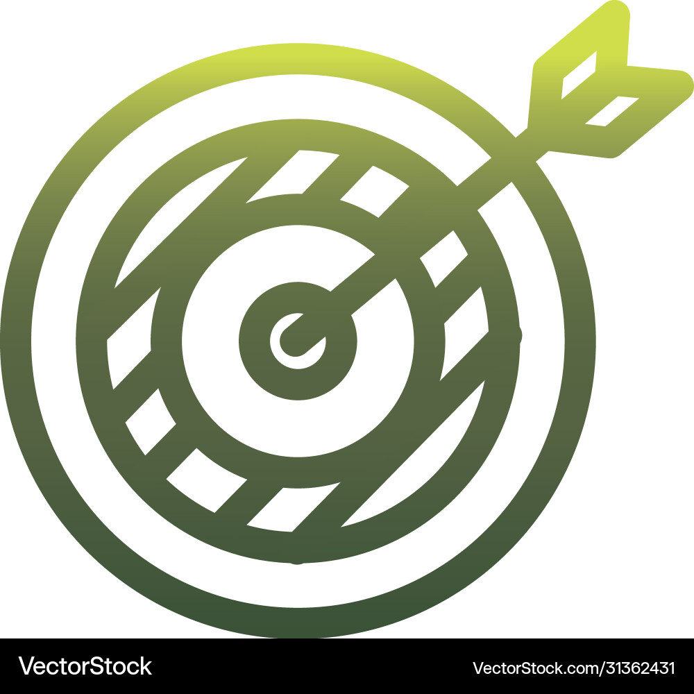 Isolated target gradient style icon design vector image