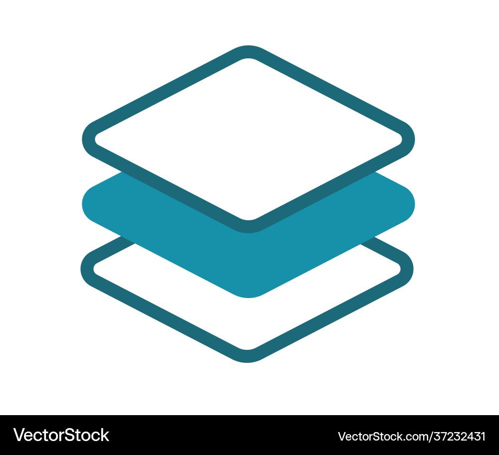 Layer design arrange single isolated icon Layer design arrange single isolated icon vector image