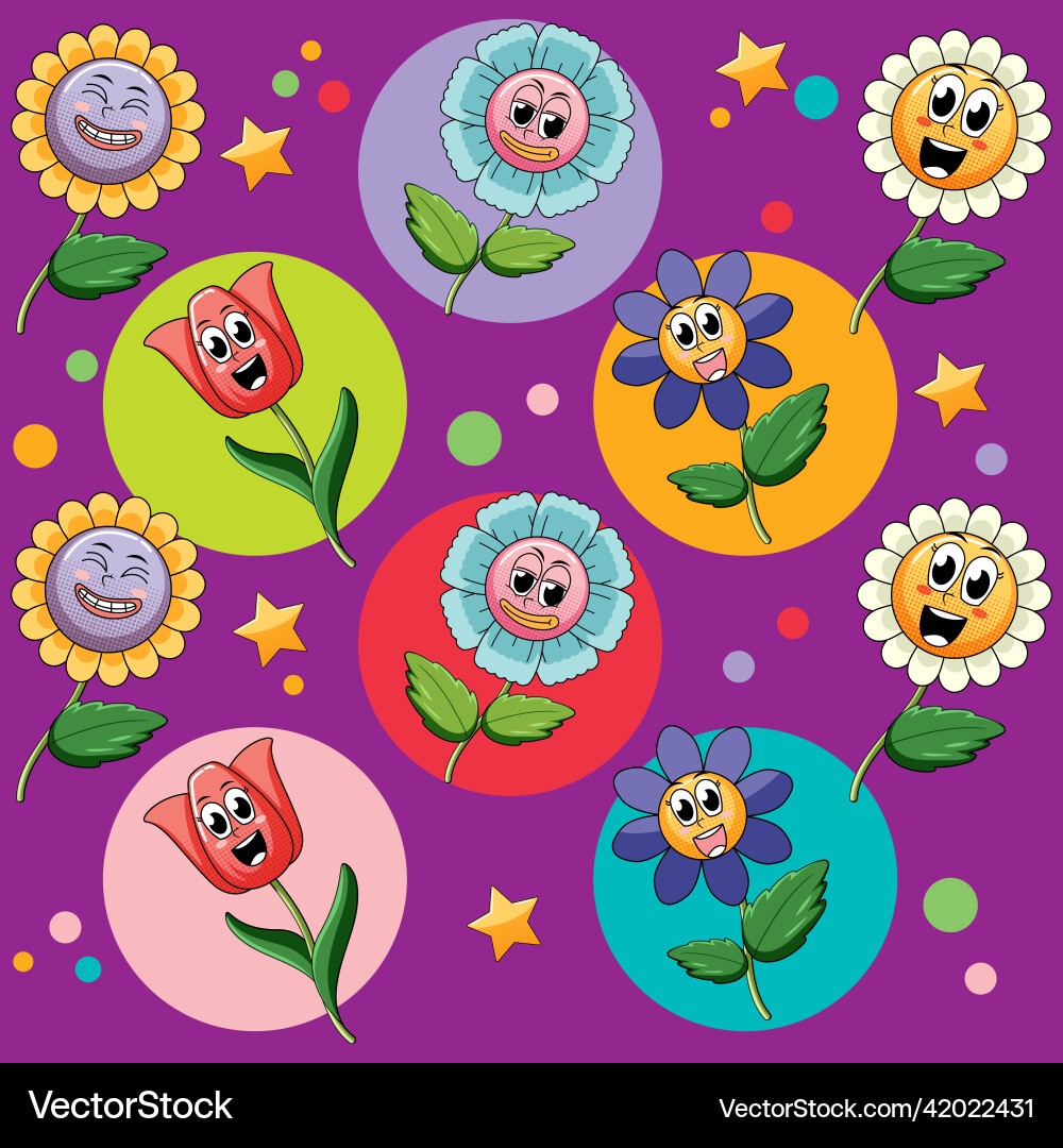 Nahtlose Hintergrund mit bunten Blumen Nahtlose Hintergrund mit bunten Blumen vektorbild