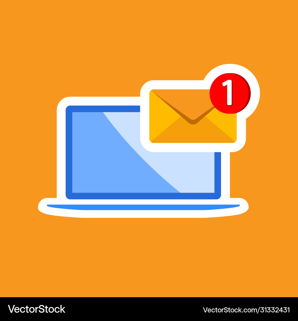 New message notification email amail chat New message notification email amail chat vector image