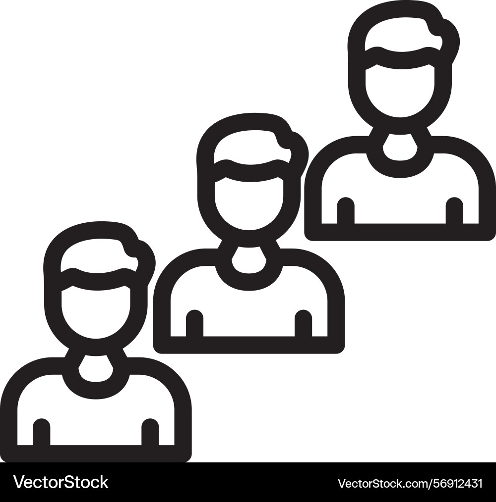 Queue linear style icon design vector image