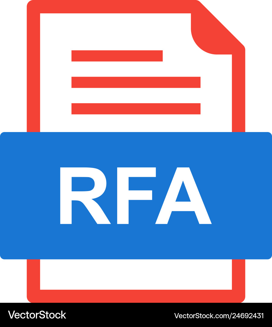Rfa file document icon vector image