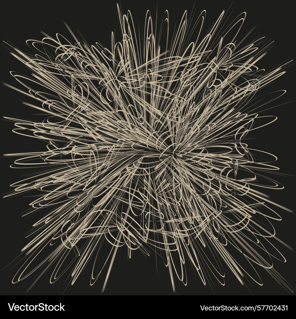 Tangled burst icon chaotic scribble star dynamic Tangled burst icon chaotic scribble star dynamic vector image