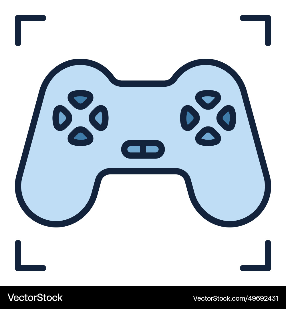 Videogame controller computer gamepad colored Videogame controller computer gamepad colored Vector Image