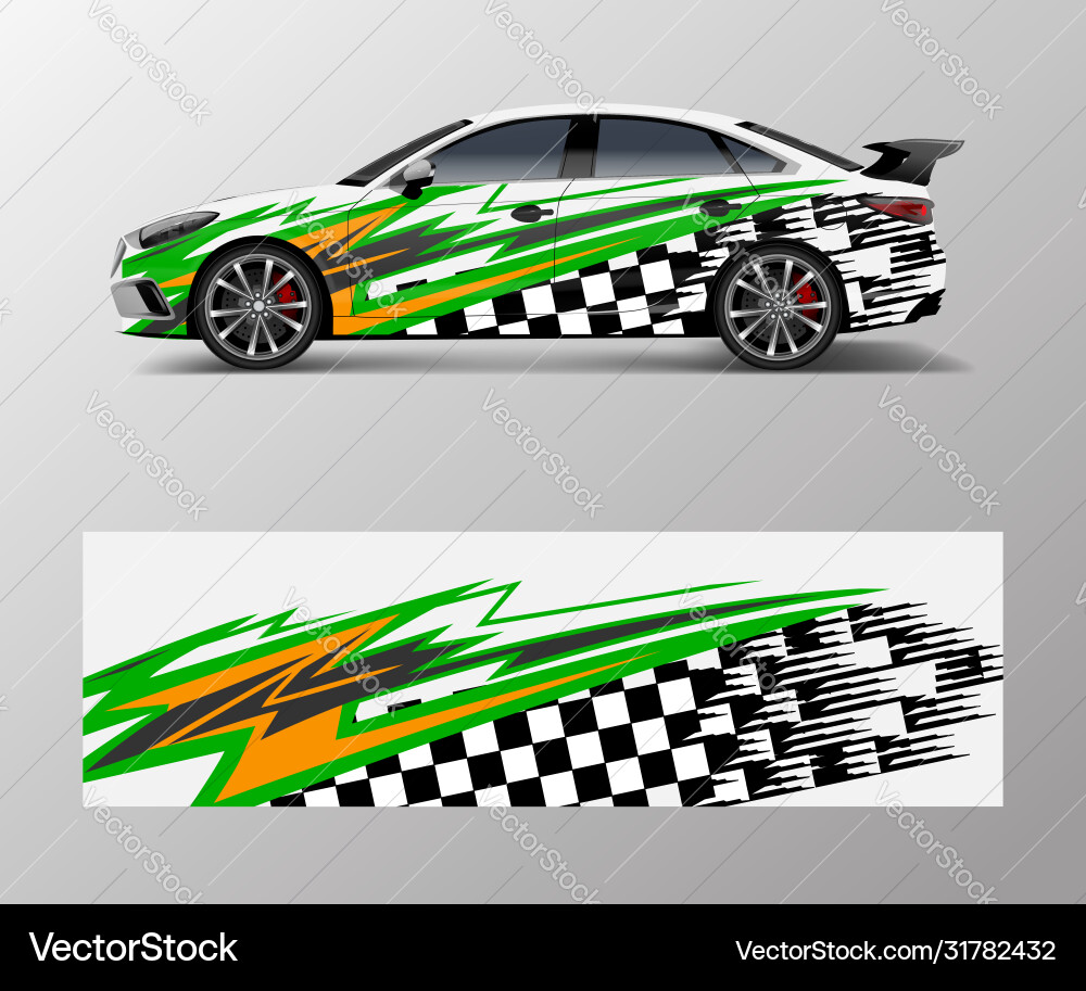 Abstract Racing Wrap Pattern vector image