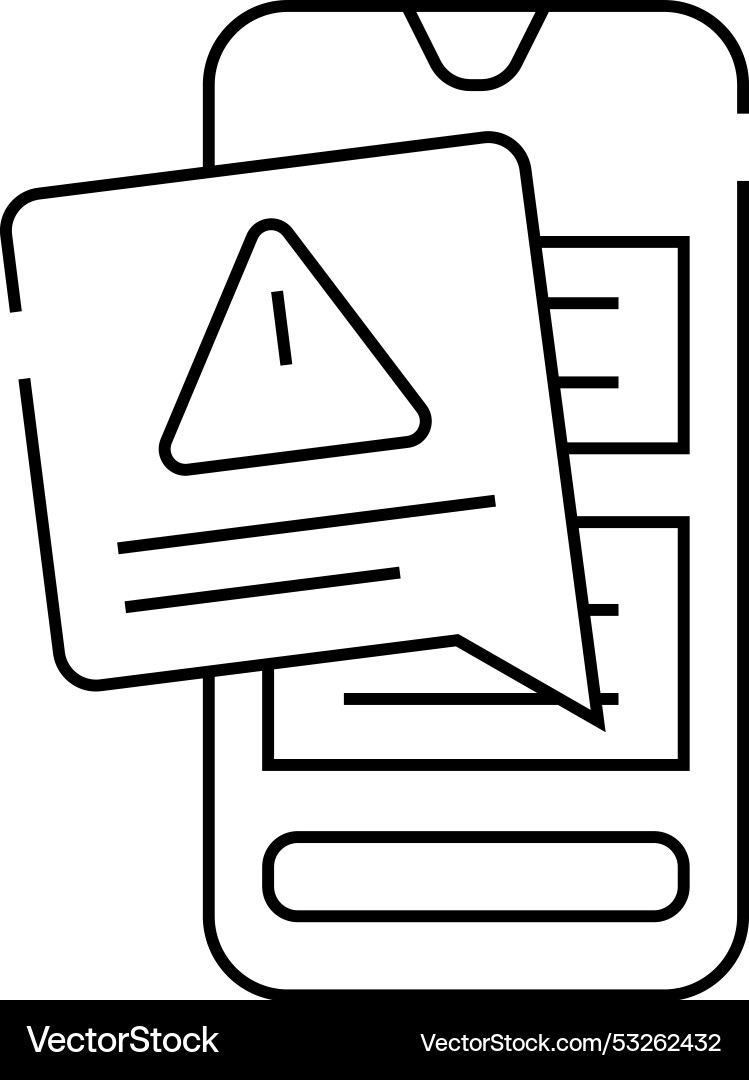 Alert message line icon Vector Image