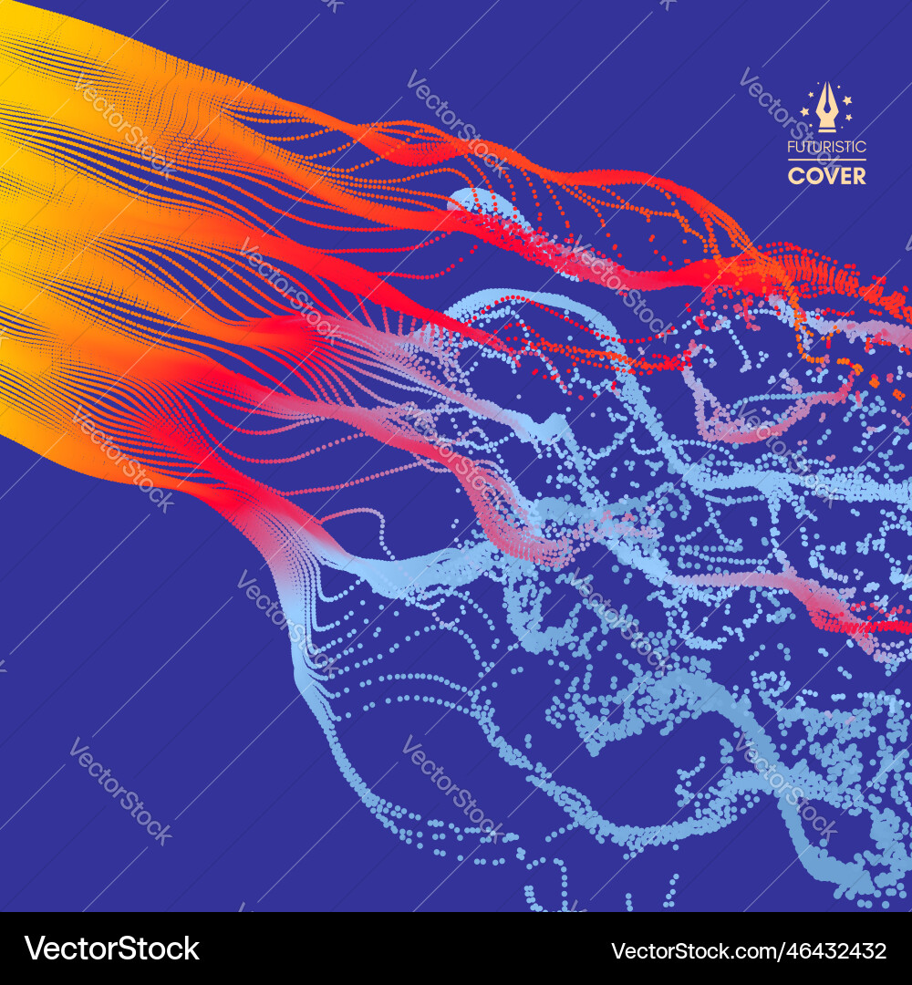 Array with dynamic emitted particles water splash Array with dynamic emitted particles water splash vector image