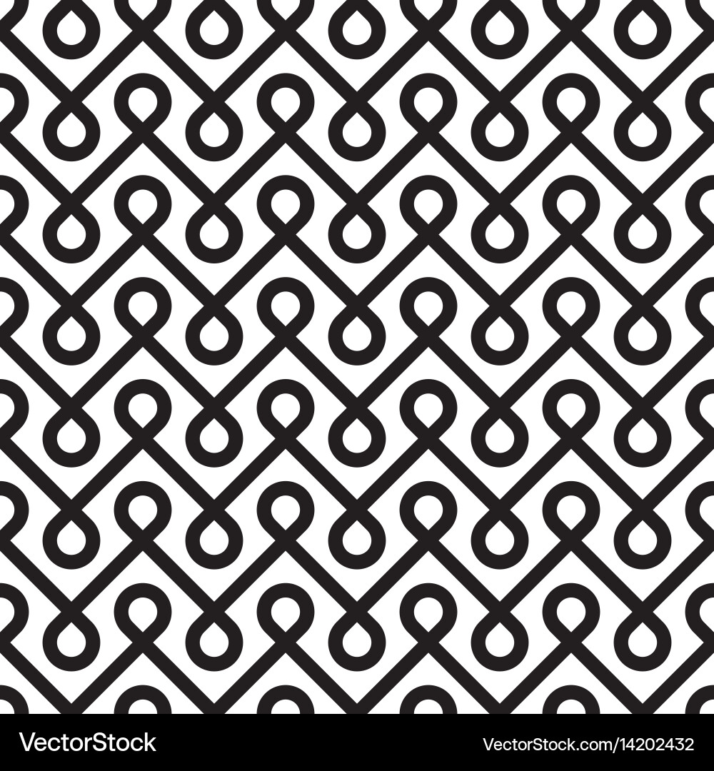 Black & White Linear Weave Pattern Vector Image