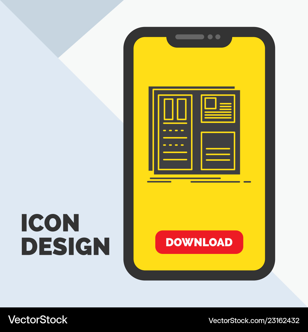 Design grid interface layout ui glyph icon Design grid interface layout ui glyph icon vector image